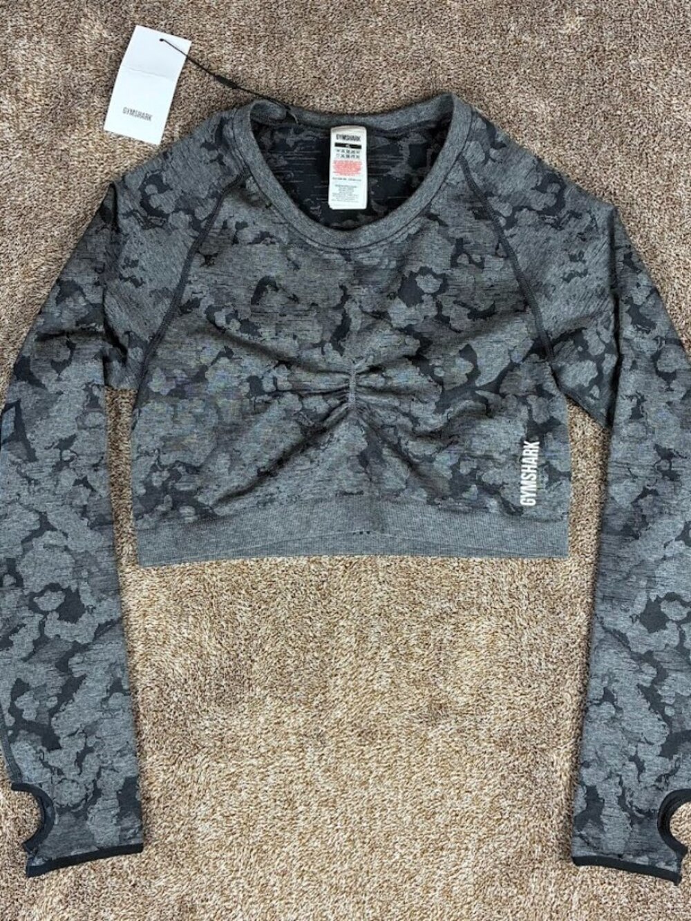 Gymshark Adapt Camo Seamless Crop Top Womens Size XLarge